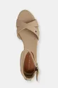 Tommy Hilfiger sandały FLAG CRISS-CROS MID WEDGE ESPAD beżowy FW0FW08481