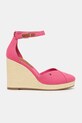 Tommy Hilfiger espadrilles FLAG HIGH WEDGE ESPAD CLOSED TOE FW0FW08494 rózsaszín SS25