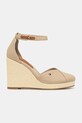 Εσπαντρίγιες Tommy Hilfiger FLAG HIGH WEDGE ESPAD CLOSED TOE FW0FW08494 μπεζ SS25