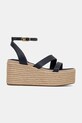 Tommy Hilfiger sandale de piele ANKLE STRAP LEATHER PLATFORM FW0FW08497 bleumarin SS25