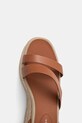 Tommy Hilfiger sandali in pelle ANKLE STRAP LEATHER PLATFORM marrone FW0FW08497