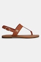 Tommy Hilfiger sandały skórzane LEATHER THONG SANDAL FW0FW08505 brązowy SS25