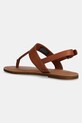 Obuwie Tommy Hilfiger sandały skórzane LEATHER THONG SANDAL FW0FW08505 brązowy