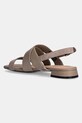 Обувки Кожени сандали Tommy Hilfiger LEATHER & SUEDE FLAT SANDAL FW0FW08507 бежов