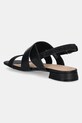Παπούτσια Δερμάτινα σανδάλια Tommy Hilfiger LEATHER & SUEDE FLAT SANDAL FW0FW08507 μαύρο