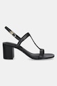 Kožené sandále Tommy Hilfiger LEATHER BLOCK HEEL SANDAL FW0FW08532 čierna SS25
