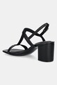 Boty Kožené sandály Tommy Hilfiger LEATHER BLOCK HEEL SANDAL FW0FW08532 černá