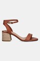 Δερμάτινα σανδάλια Tommy Hilfiger LEATHER ANKLE STRAP ESPAD SANDAL FW0FW08533 καφέ SS25