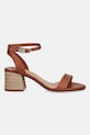 Kožené sandály Tommy Hilfiger LEATHER ANKLE STRAP ESPAD SANDAL FW0FW08533 hnědá SS25