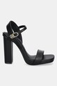 Tommy Hilfiger sandale de piele HIGH HEEL LEATHER SANDAL FW0FW08534 negru SS25