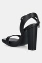 Încălțăminte Tommy Hilfiger sandale de piele HIGH HEEL LEATHER SANDAL FW0FW08534 negru