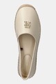 Tommy Hilfiger bőr espadrilles TH LOGO LEATHER ESPADRILLE bézs FW0FW08540