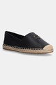 Кожаные эспадрильи Tommy Hilfiger TH LOGO LEATHER ESPADRILLE венский чёрный FW0FW08540