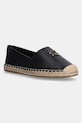 Kožené espadrilky Tommy Hilfiger TH LOGO LEATHER ESPADRILLE přírodní kůže černá FW0FW08540