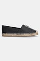 Kožené espadrilky Tommy Hilfiger TH LOGO LEATHER ESPADRILLE FW0FW08540 černá SS25