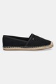 Tommy Hilfiger espadrile FLAG CANVAS ESPADRILLE FW0FW08541 negru SS25