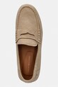Tommy Hilfiger mokasyny damskie zamszowe FLAG SOFT SUEDE DRIVER LOAFER beżowy FW0FW08558