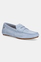 Mokasinke od brušene kože Tommy Hilfiger FLAG SOFT SUEDE DRIVER LOAFER ravna plava FW0FW08558