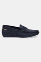 Tommy Hilfiger mokasyny zamszowe FLAG SOFT SUEDE DRIVER LOAFER FW0FW08558 granatowy SS25