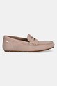 Tommy Hilfiger mocasini din piele intoarsa FLAG SOFT SUEDE DRIVER LOAFER FW0FW08558 bej SS25