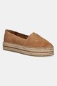 Tommy Hilfiger espadryle zamszowe SUEDE PLATFORM ESPADRILLE tekstylny brązowy FW0FW08586