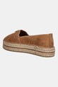 Obuwie Tommy Hilfiger espadryle zamszowe SUEDE PLATFORM ESPADRILLE FW0FW08586 brązowy
