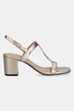 Δερμάτινα σανδάλια Tommy Hilfiger LEATHER BLOCK HEEL SANDAL METAL FW0FW08590 χρυσαφί SS25