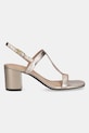 Δερμάτινα σανδάλια Tommy Hilfiger LEATHER BLOCK HEEL SANDAL METAL FW0FW08590 χρυσαφί SS25