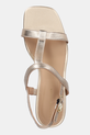 Δερμάτινα σανδάλια Tommy Hilfiger LEATHER BLOCK HEEL SANDAL METAL χρυσαφί FW0FW08590