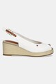 Sandále Tommy Hilfiger FLAG MID WEDGE ESPAD SLINGBACK FW0FW08595 biela SS25