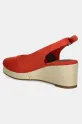 Obuwie Tommy Hilfiger sandały FLAG MID WEDGE ESPAD SLINGBACK FW0FW08595 czerwony