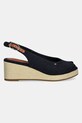 Sandále Tommy Hilfiger FLAG MID WEDGE ESPAD SLINGBACK FW0FW08595 tmavomodrá SS25