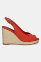 Sandály Tommy Hilfiger FLAG HIGH WEDGE ESPAD SLINGBACK FW0FW08597 červená SS25
