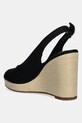 Scarpe Tommy Hilfiger sandali FLAG HIGH WEDGE ESPAD SLINGBACK FW0FW08597 nero