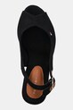 Tommy Hilfiger sandali FLAG HIGH WEDGE ESPAD SLINGBACK nero FW0FW08597