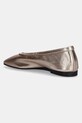 Kožené balerínky Tommy Hilfiger SOFT METAL LTHR BALLERINA NO BOW zlatá FW0FW08601