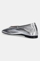 Tommy Hilfiger balerini de piele SOFT METAL LTHR BALLERINA NO BOW argintiu FW0FW08601