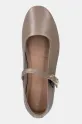 Kožené balerínky Tommy Hilfiger LEATHER MARYJANE BALLERINA béžová FW0FW08651