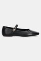 Kožené balerínky Tommy Hilfiger LEATHER MARYJANE BALLERINA FW0FW08651 čierna SS25