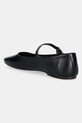Scarpe Tommy Hilfiger ballerine in pelle LEATHER MARYJANE BALLERINA FW0FW08651 nero