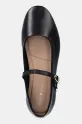 Kožené balerínky Tommy Hilfiger LEATHER MARYJANE BALLERINA čierna FW0FW08651