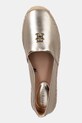 Δερμάτινες εσπαντρίγιες Tommy Hilfiger TH LOGO METALLIC LEATHER ESPAD χρυσαφί FW0FW08652