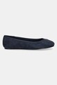 Замшеві балетки Tommy Hilfiger TH HARDWARE SUEDE BALLERINA FW0FW08655 темно-синій SS25