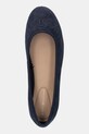 Замшеві балетки Tommy Hilfiger TH HARDWARE SUEDE BALLERINA темно-синій FW0FW08655