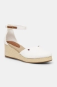 Еспадрилі Tommy Hilfiger FLAG CLOSED TOE MID WEDGE ESPAD лицьова шкіра білий FW0FW08657