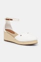 Espadrile Tommy Hilfiger FLAG CLOSED TOE MID WEDGE ESPAD tekstil bijela FW0FW08657