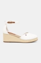 Tommy Hilfiger espadryle FLAG CLOSED TOE MID WEDGE ESPAD FW0FW08657 biały SS25