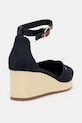 Espadrilky Tommy Hilfiger FLAG CLOSED TOE MID WEDGE ESPAD tmavomodrá FW0FW08657