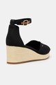 Obuwie Tommy Hilfiger espadryle FLAG CLOSED TOE MID WEDGE ESPAD FW0FW08657 czarny