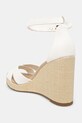 Încălțăminte Tommy Hilfiger sandale FLAG HIGH WEDGE ESPAD CRISSCROSS FW0FW08661 alb